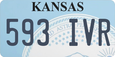 KS license plate 593IVR