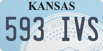 KS license plate 593IVS