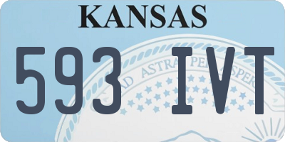 KS license plate 593IVT