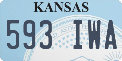 KS license plate 593IWA