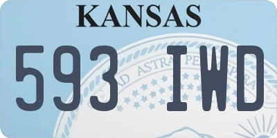 KS license plate 593IWD