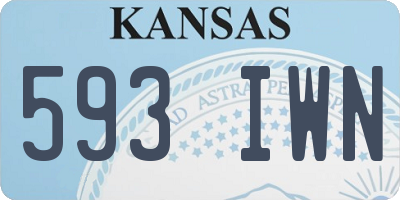 KS license plate 593IWN