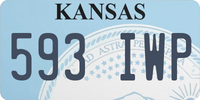 KS license plate 593IWP