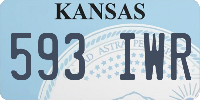 KS license plate 593IWR