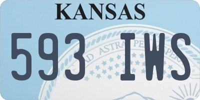 KS license plate 593IWS