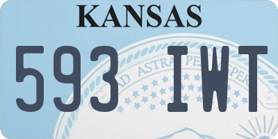 KS license plate 593IWT