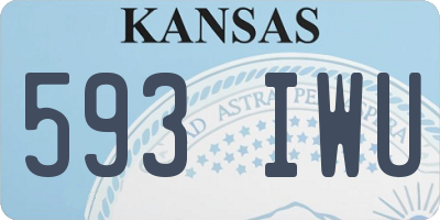 KS license plate 593IWU