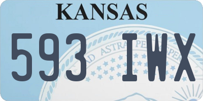 KS license plate 593IWX