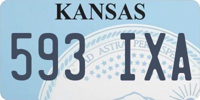 KS license plate 593IXA