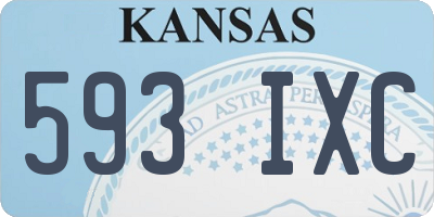 KS license plate 593IXC