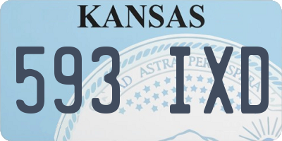 KS license plate 593IXD