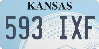 KS license plate 593IXF