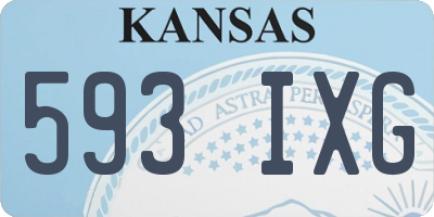 KS license plate 593IXG