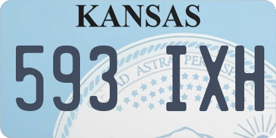 KS license plate 593IXH