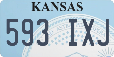 KS license plate 593IXJ