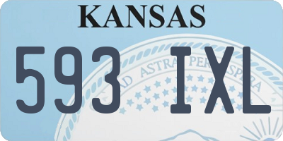 KS license plate 593IXL