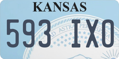 KS license plate 593IXO