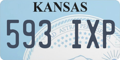 KS license plate 593IXP
