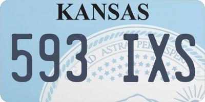 KS license plate 593IXS