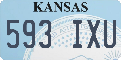 KS license plate 593IXU