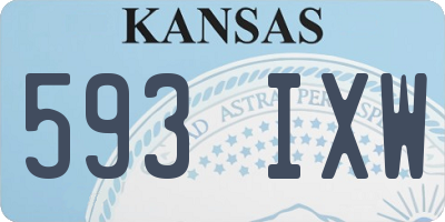 KS license plate 593IXW