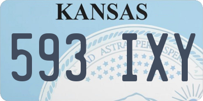 KS license plate 593IXY