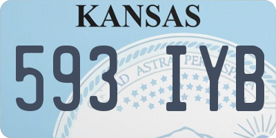 KS license plate 593IYB