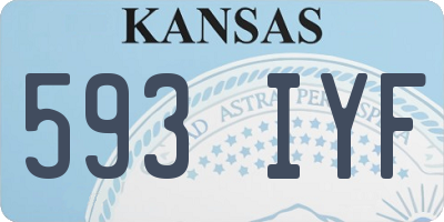 KS license plate 593IYF