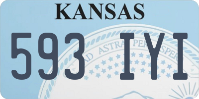 KS license plate 593IYI