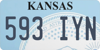 KS license plate 593IYN