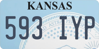 KS license plate 593IYP