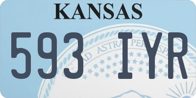 KS license plate 593IYR