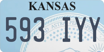 KS license plate 593IYY