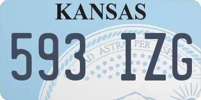 KS license plate 593IZG