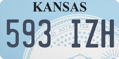 KS license plate 593IZH