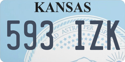 KS license plate 593IZK