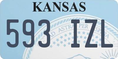 KS license plate 593IZL