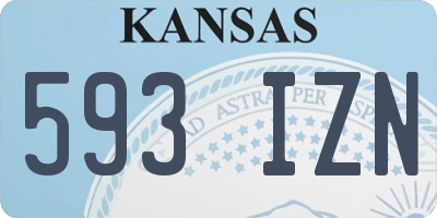 KS license plate 593IZN