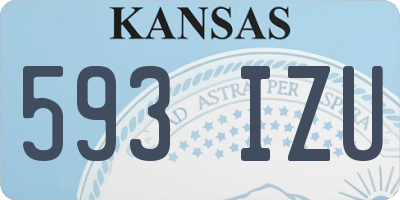 KS license plate 593IZU