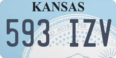 KS license plate 593IZV