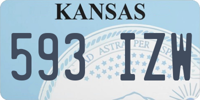 KS license plate 593IZW