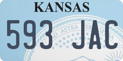 KS license plate 593JAC