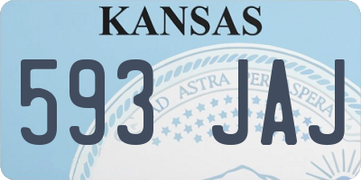 KS license plate 593JAJ