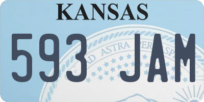 KS license plate 593JAM