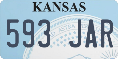 KS license plate 593JAR