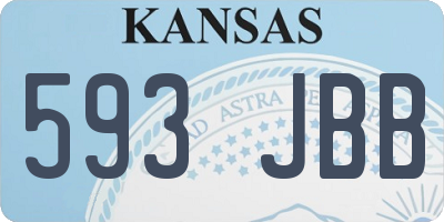 KS license plate 593JBB