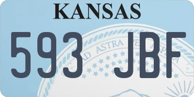 KS license plate 593JBF