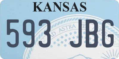 KS license plate 593JBG