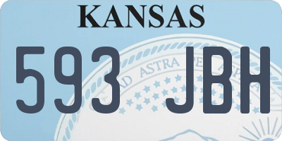 KS license plate 593JBH