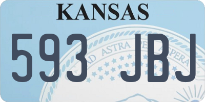 KS license plate 593JBJ